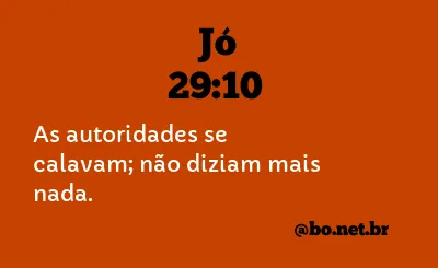 Jó 29:10 NTLH