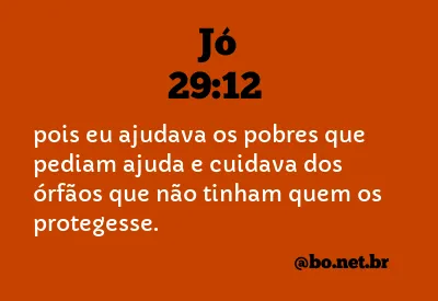 Jó 29:12 NTLH