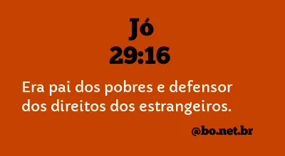 Jó 29:16 NTLH