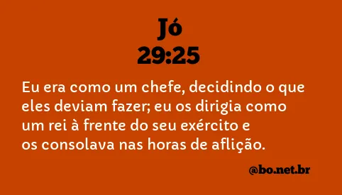 Jó 29:25 NTLH