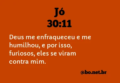 Jó 30:11 NTLH