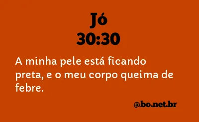 Jó 30:30 NTLH