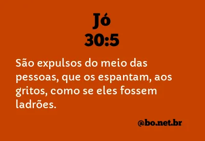 Jó 30:5 NTLH