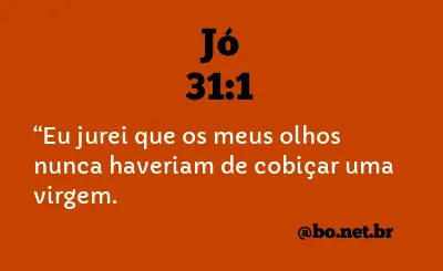 Jó 31:1 NTLH