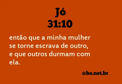 Jó 31:10 NTLH