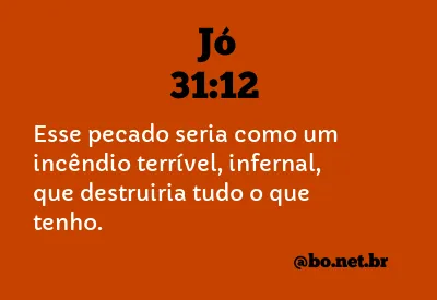 Jó 31:12 NTLH