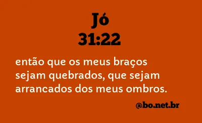 Jó 31:22 NTLH