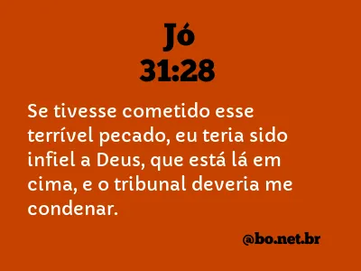 Jó 31:28 NTLH