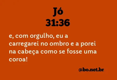 Jó 31:36 NTLH