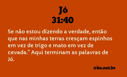 Jó 31:40 NTLH