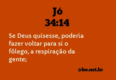 Jó 34:14 NTLH