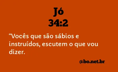 Jó 34:2 NTLH