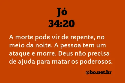 Jó 34:20 NTLH