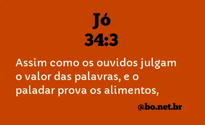 Jó 34:3 NTLH