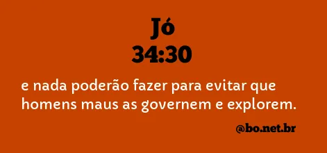 Jó 34:30 NTLH