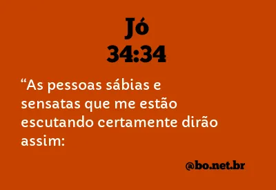 Jó 34:34 NTLH