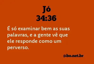 Jó 34:36 NTLH