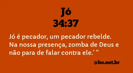 Jó 34:37 NTLH