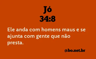 Jó 34:8 NTLH