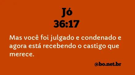 Jó 36:17 NTLH