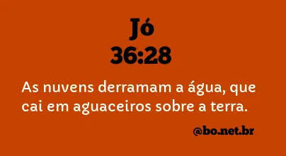 Jó 36:28 NTLH