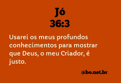 Jó 36:3 NTLH