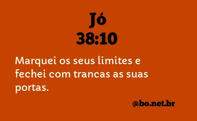 Jó 38:10 NTLH