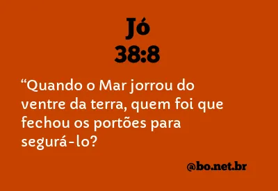 Jó 38:8 NTLH