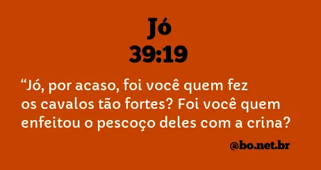 Jó 39:19 NTLH