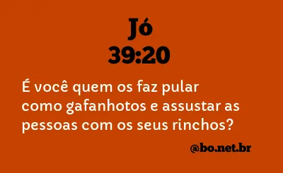 Jó 39:20 NTLH