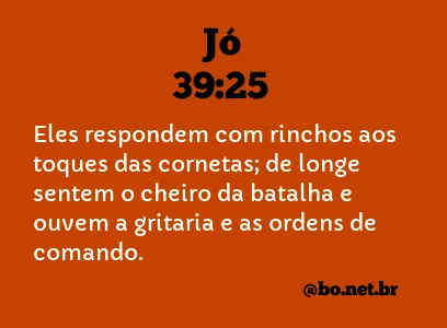 Jó 39:25 NTLH