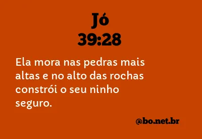 Jó 39:28 NTLH