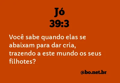 Jó 39:3 NTLH