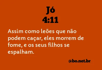 Jó 4:11 NTLH