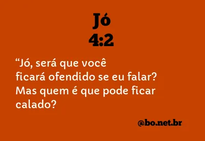 Jó 4:2 NTLH