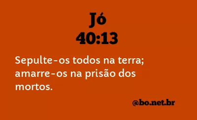 Jó 40:13 NTLH