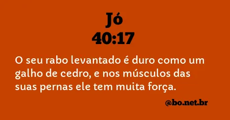 Jó 40:17 NTLH