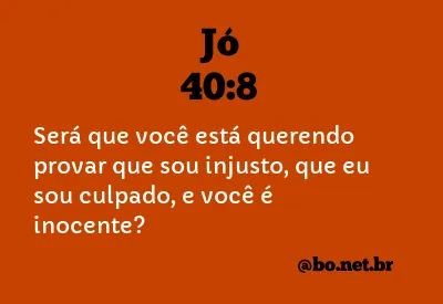 Jó 40:8 NTLH