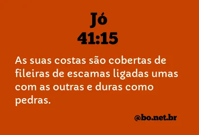 Jó 41:15 NTLH