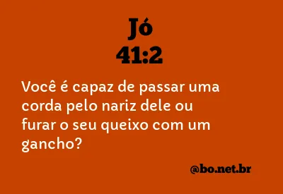 Jó 41:2 NTLH