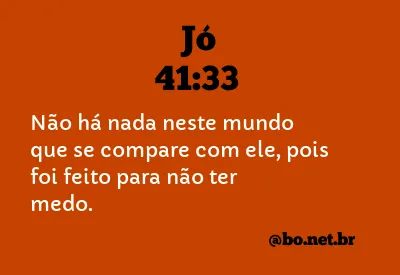 Jó 41:33 NTLH