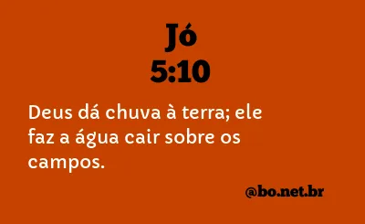 Jó 5:10 NTLH