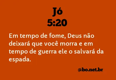 Jó 5:20 NTLH