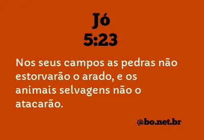 Jó 5:23 NTLH