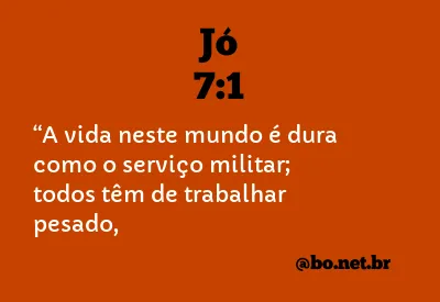 Jó 7:1 NTLH