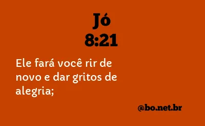 Jó 8:21 NTLH