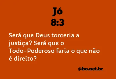 Jó 8:3 NTLH