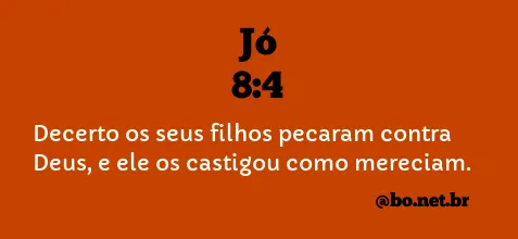 Jó 8:4 NTLH