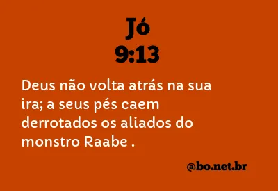 Jó 9:13 NTLH