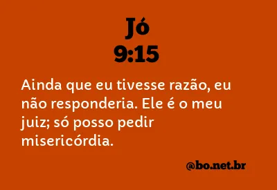 Jó 9:15 NTLH